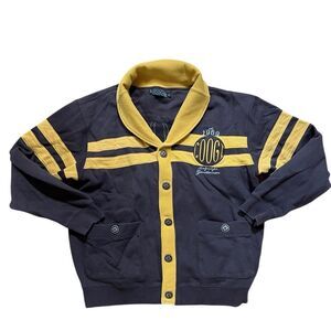 COOGI Australia Varsity Rugby Cardigan Jacket Logo Men’s XL Brown 1969